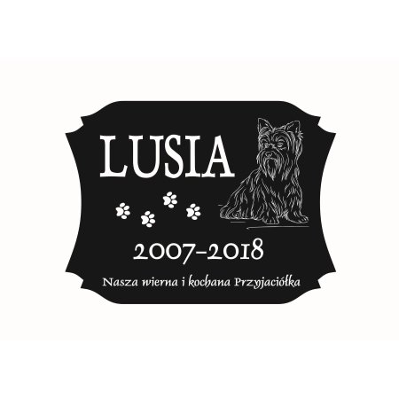 nagrobek dla zwierząt - tablica dla psa